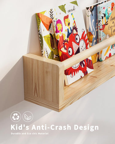 Seocry nursery book shelves wall-mounted storage saves space in small nurseries.