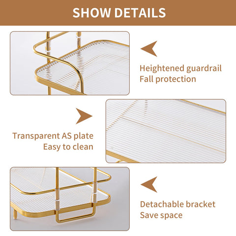 Seoneiro cosmetic skincare storage rack two-layer with ABS trays for durability