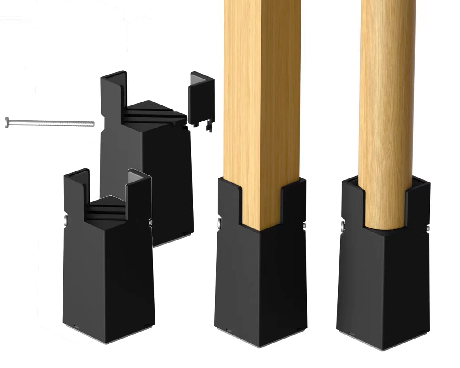 Sephyroth bed risers 4-pack in box, ready for safe, stable leg elevation.