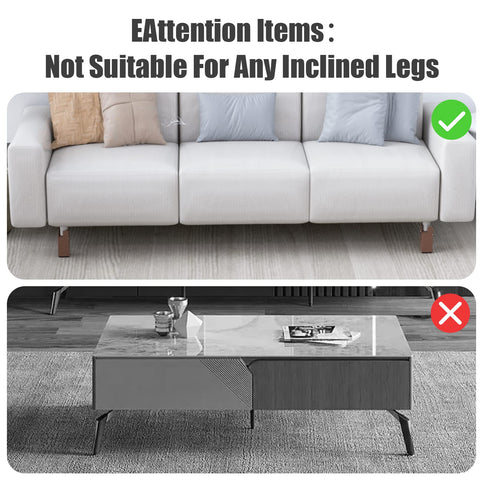 Sephyroth bed risers installed under bed to increase storage space.