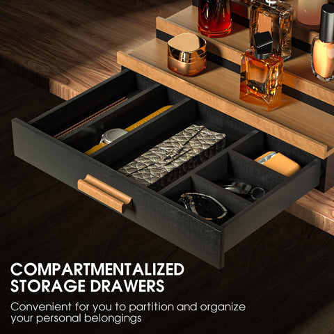 Sephyroth Cologne Organizer drawer storage closeup shows discreet space for small items.