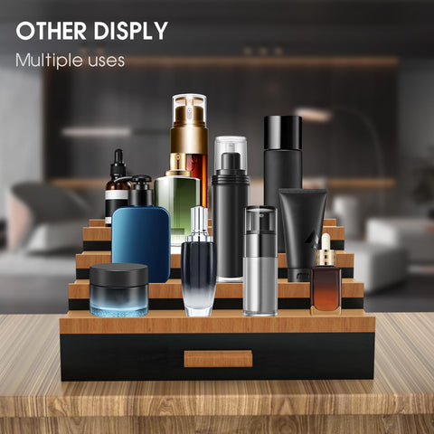 Sephyroth Cologne Organizer dressing table setup enhances decor and organization.