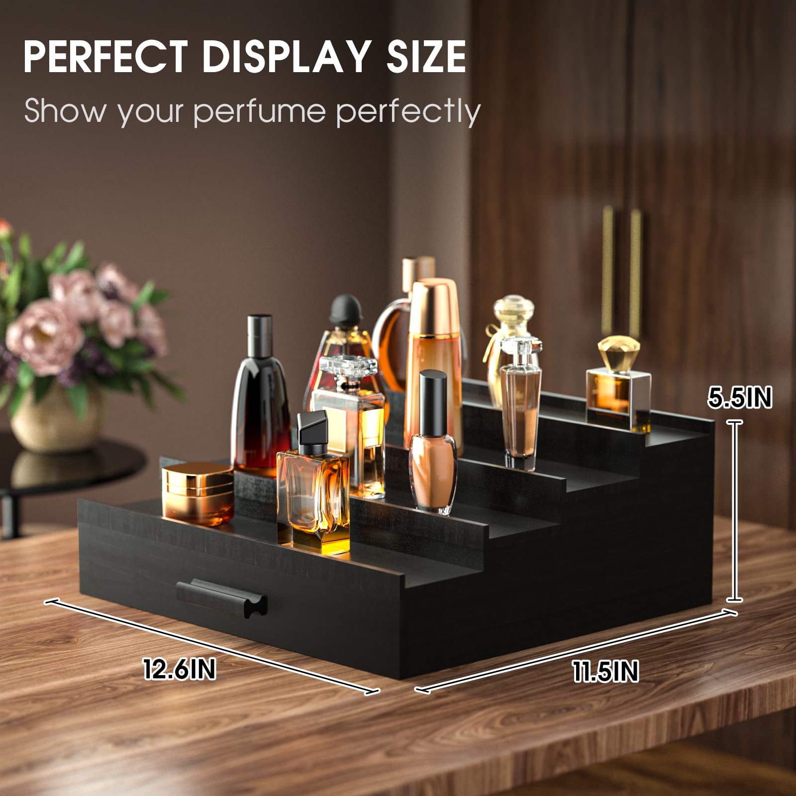 Sephyroth hidden storage space design adds discreet security for valuables.