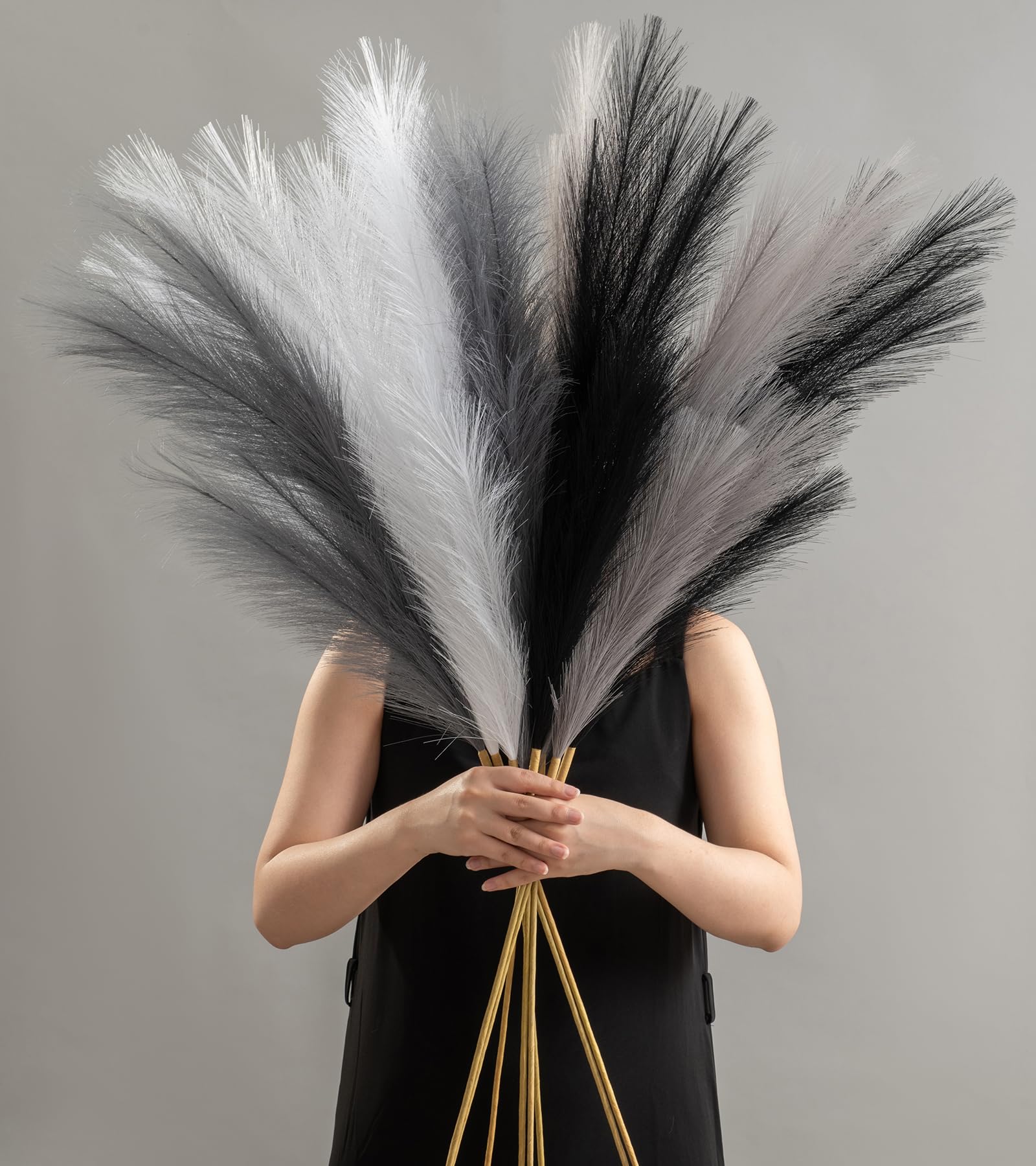 SeptCat pampas grass 45-inch stems fluffy silhouette for airy boho decor.