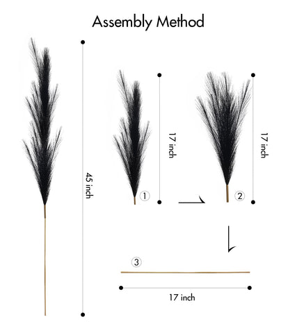 SeptCat pampas grass arrangement boho for living room centerpiece