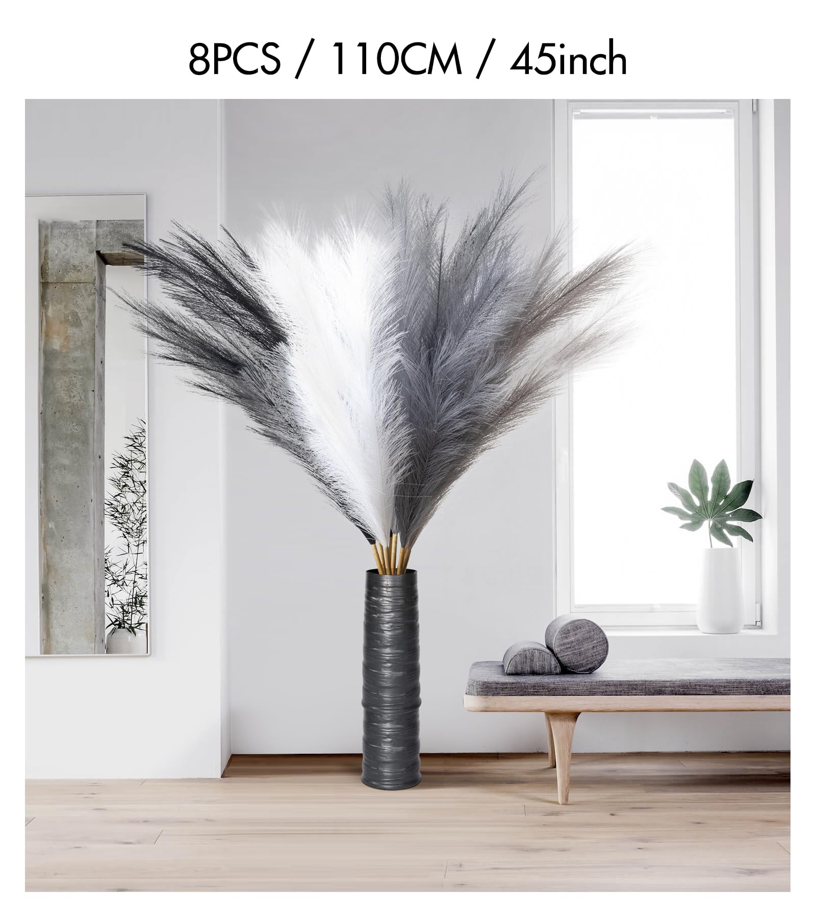 SeptCat pampas grass silk-like texture offers soft, maintenance-free home accents.