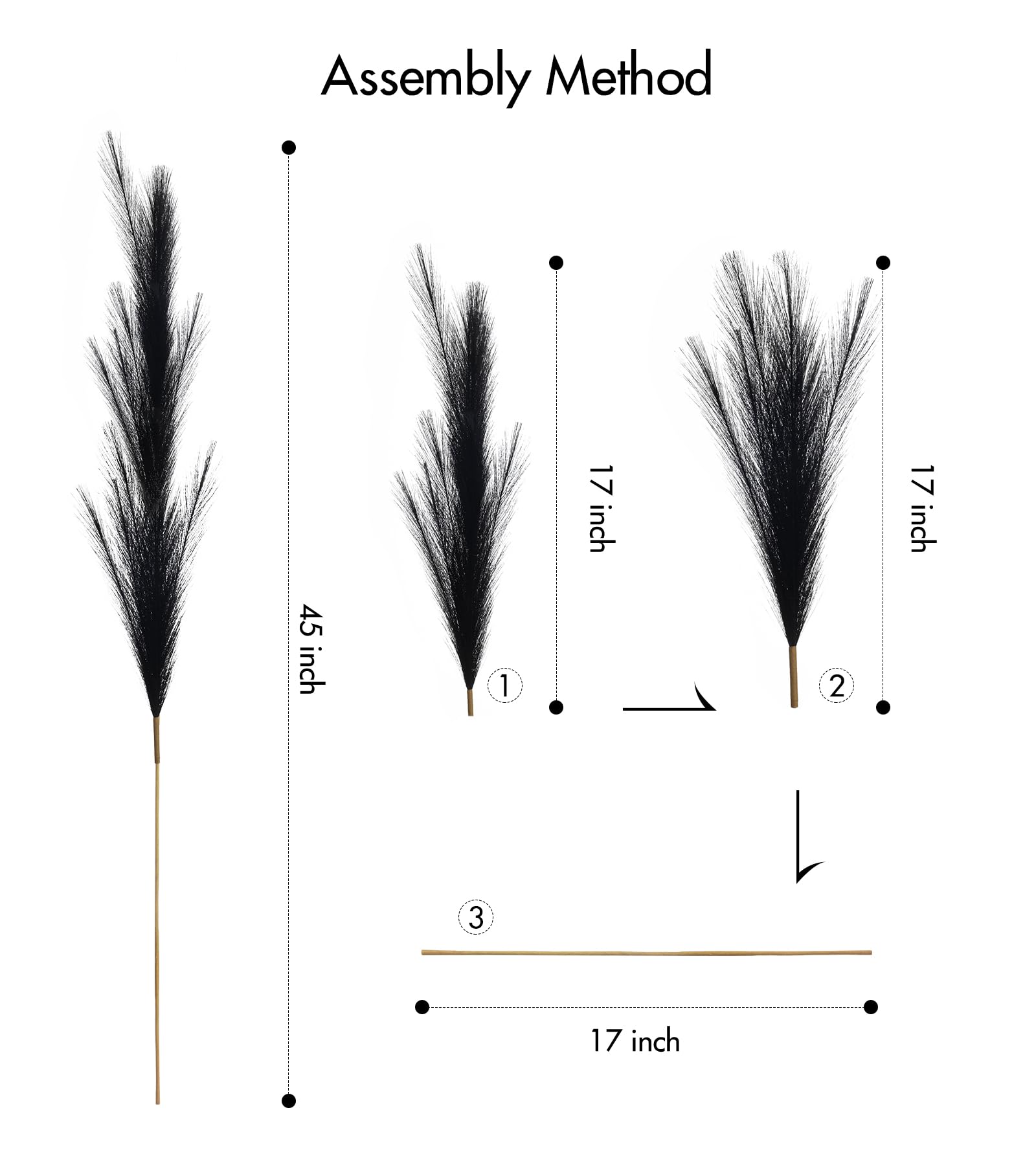 SeptCat pampas grass vase display ideal for modern or rustic interiors.