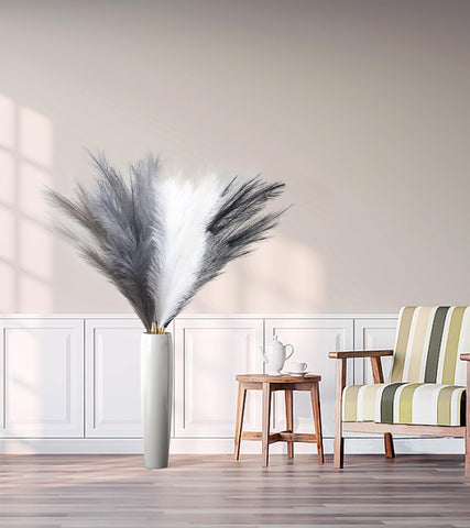 SeptCat pampas grass wedding aisle decor adds whimsy without real stems.