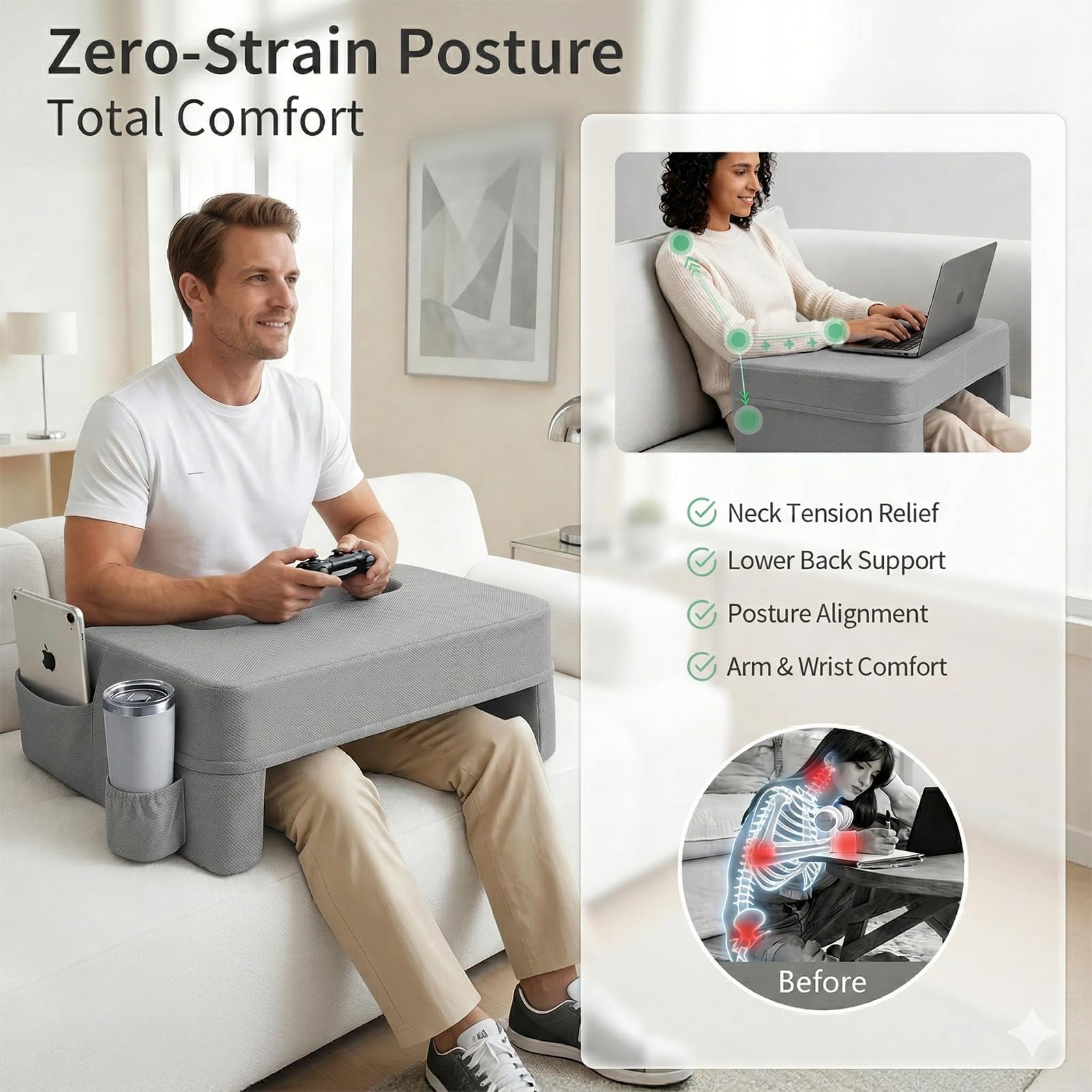 Septsun ergonomic neck and shoulder support cushion for comfort