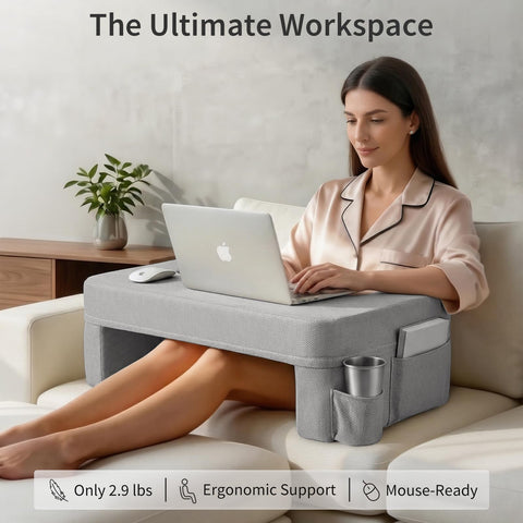 Septsun lap desk pillow featuring cup holder for steady drinks