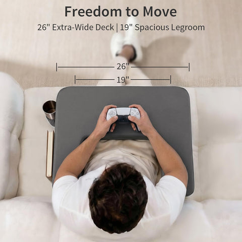 Septsun laptop bed-table pad enables comfortable on-bed laptop use.