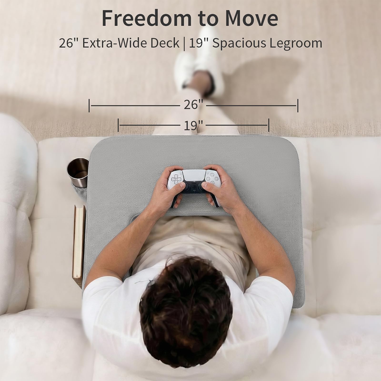 Septsun multifunctional reading pillow ideal for gaming and reading