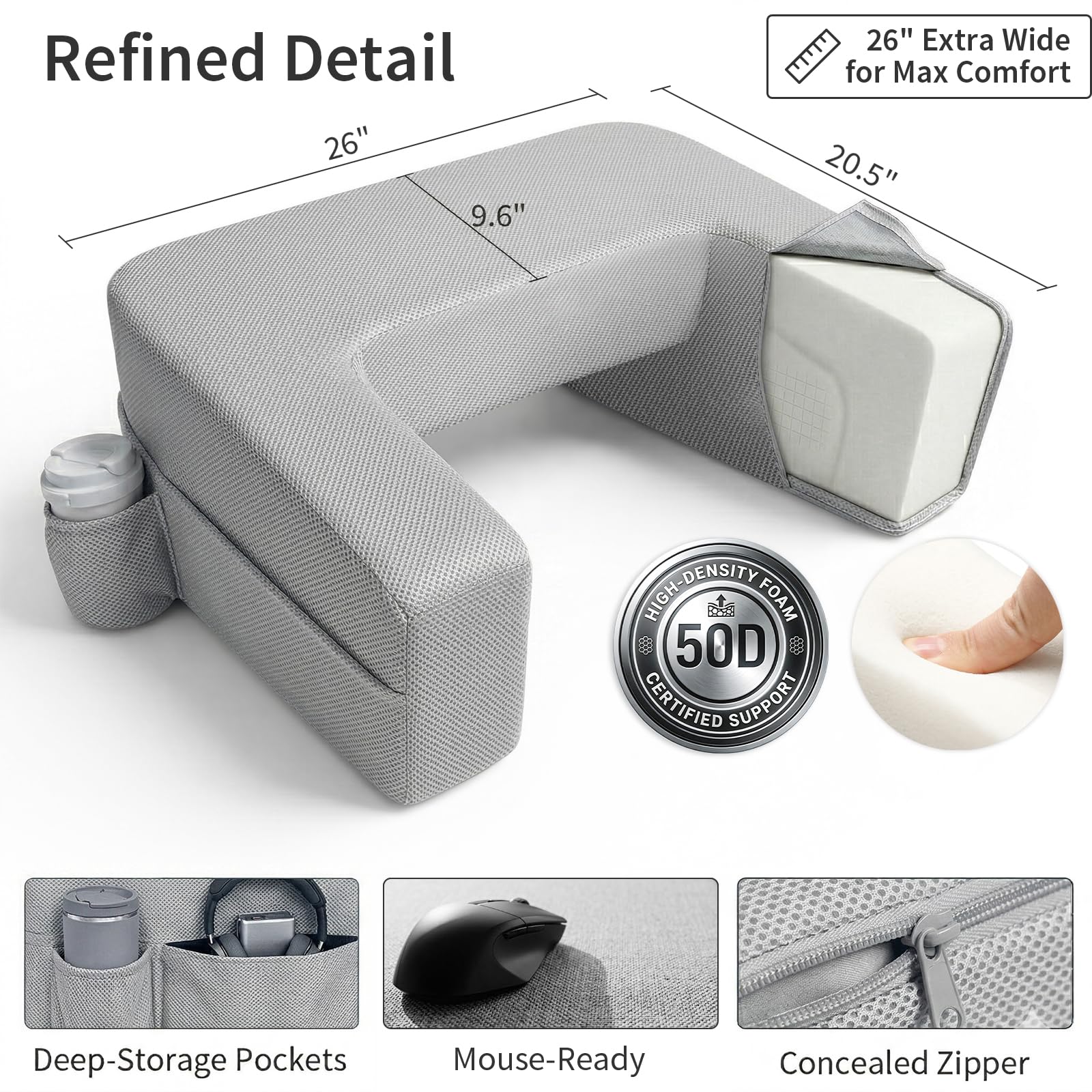 Septsun pockets hold remote, phone, and snacks for easy access