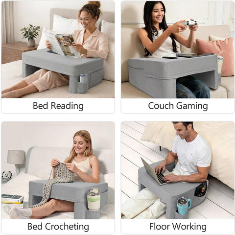 Septsun TV pillow setup on bed or couch for relaxed viewing