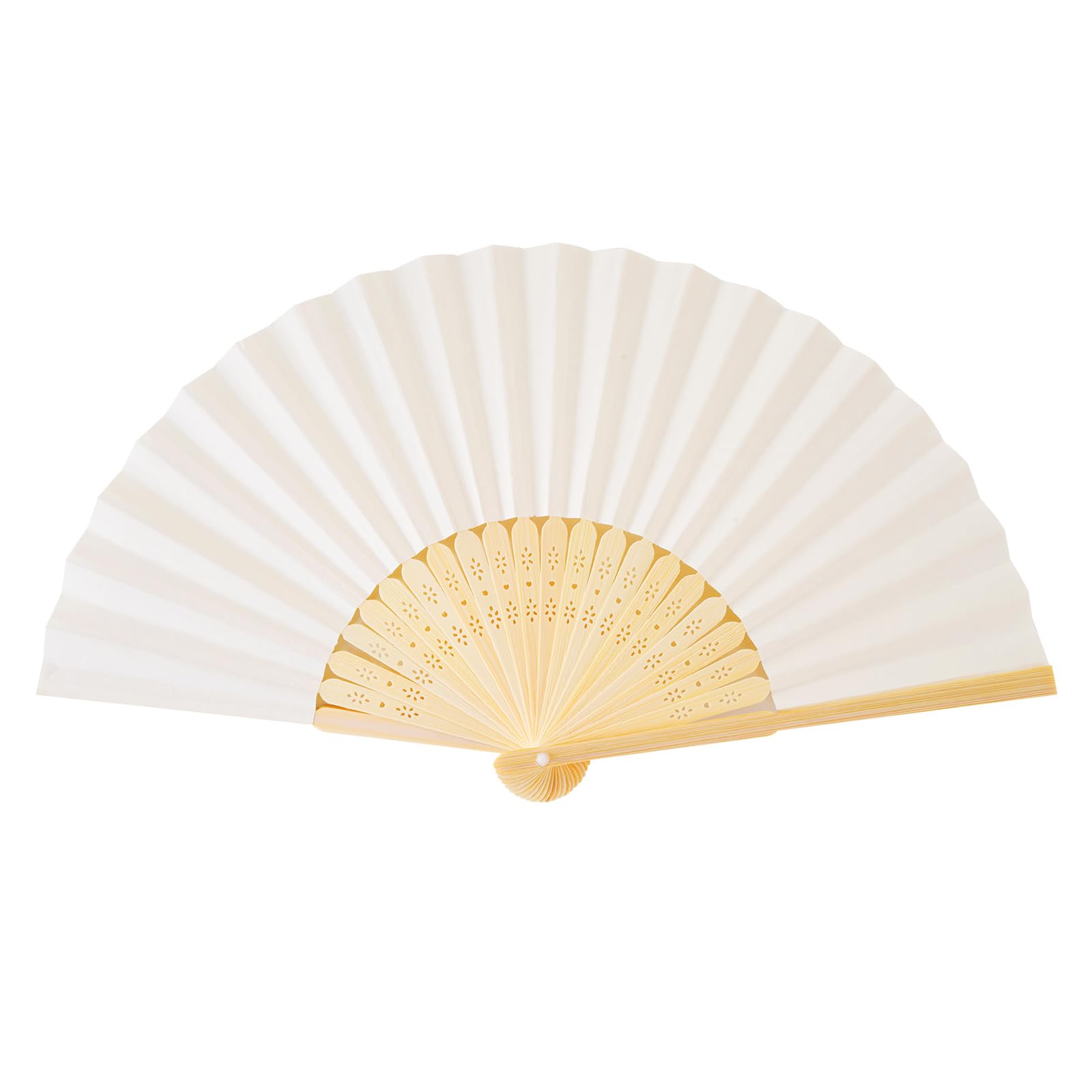 Sepwedd cream hand fan suitable for DIY painting on paper.