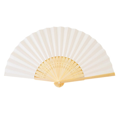 Sepwedd cream hand fan suitable for DIY painting on paper.
