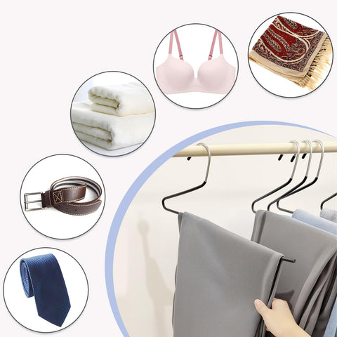 Seuqhck hanger features smooth edges to prevent creasing.