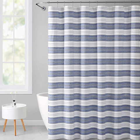 Serafina Home chambray cotton jacquard texture adds soft luxury and durability