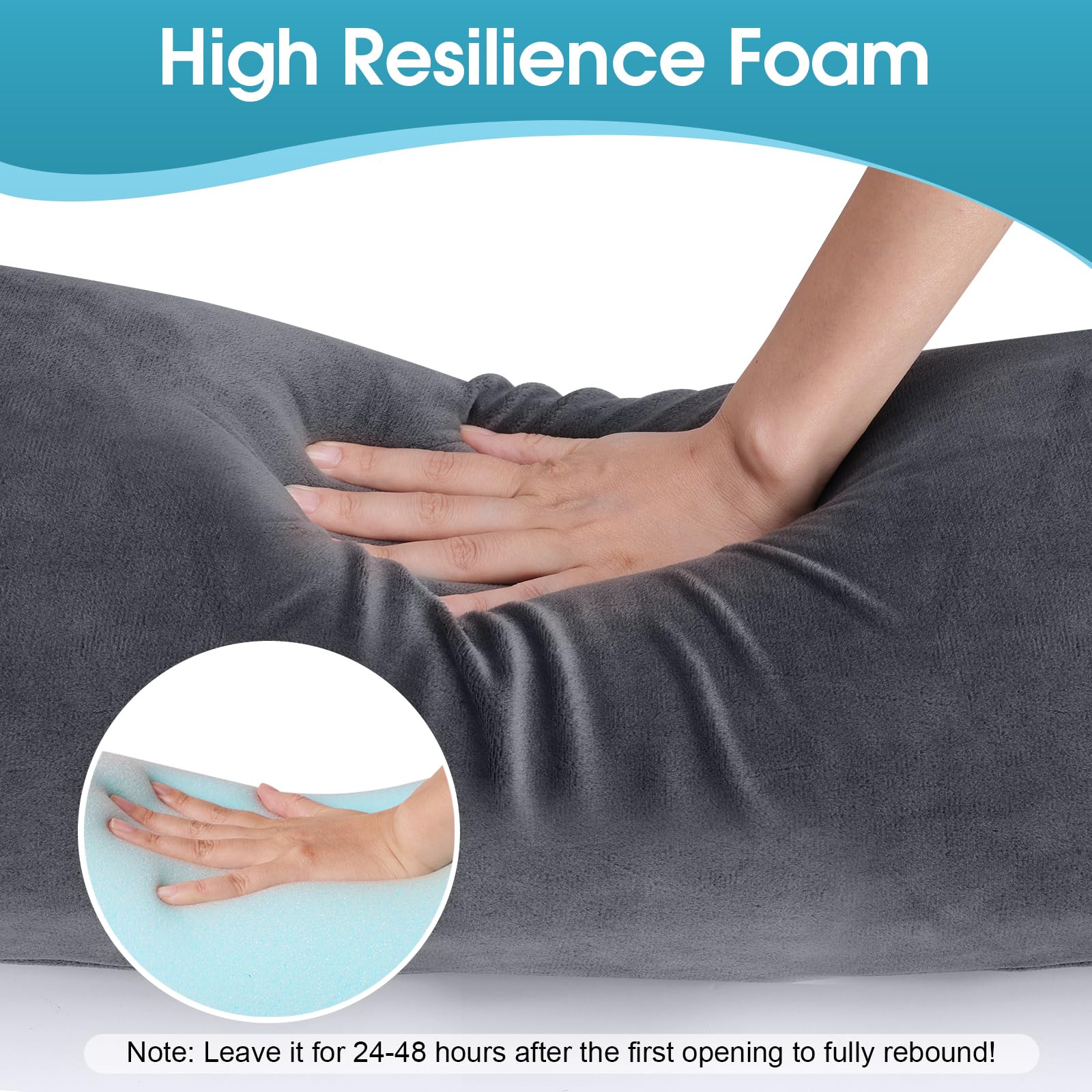 Memory foam conforms to body curves for comfortable alignment.
