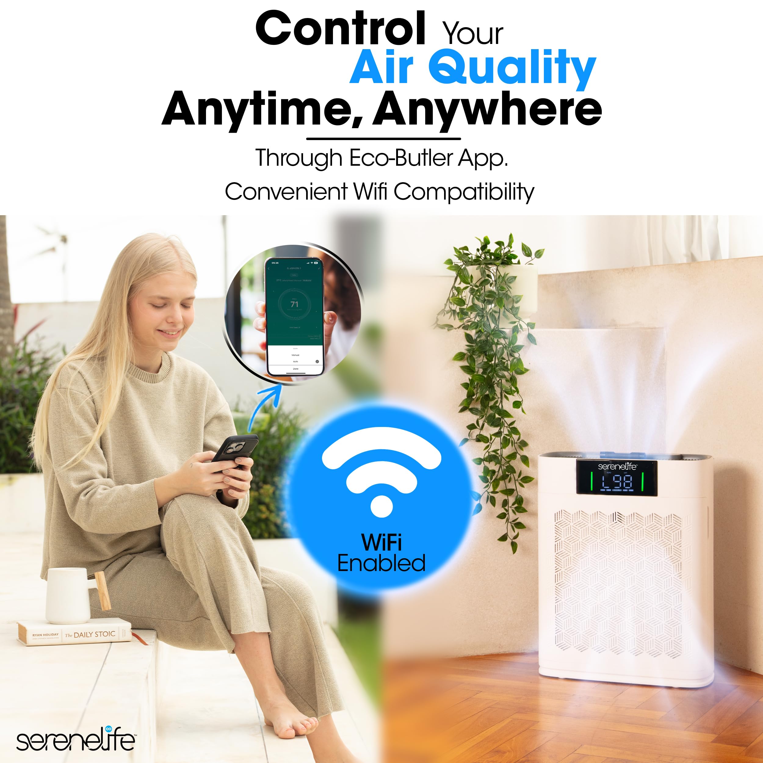 SereneLife pet-friendly purifier tackling dander and odors in homes with pets
