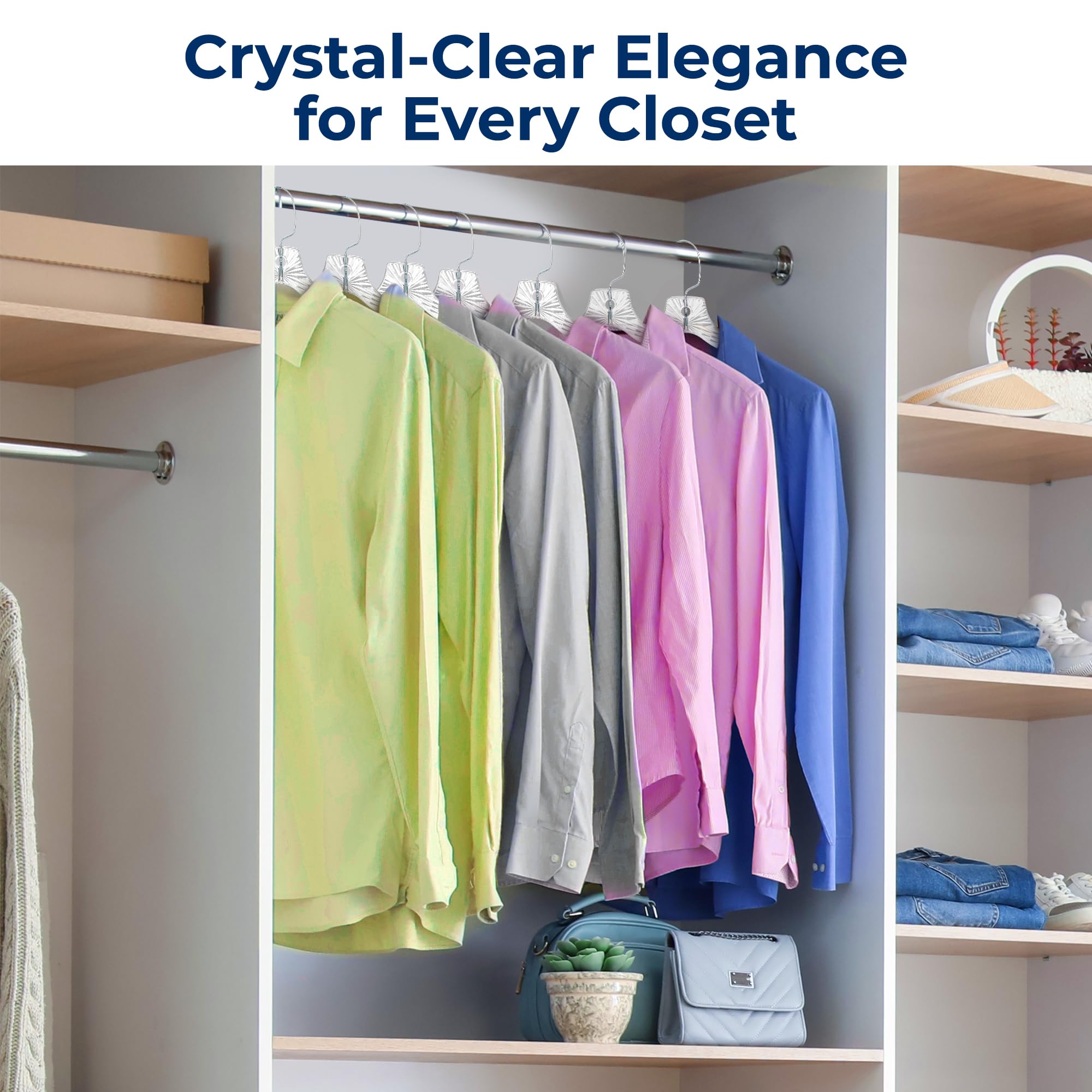Ultra-thin SereneLife hangers maximize space while supporting up to 6 lbs.