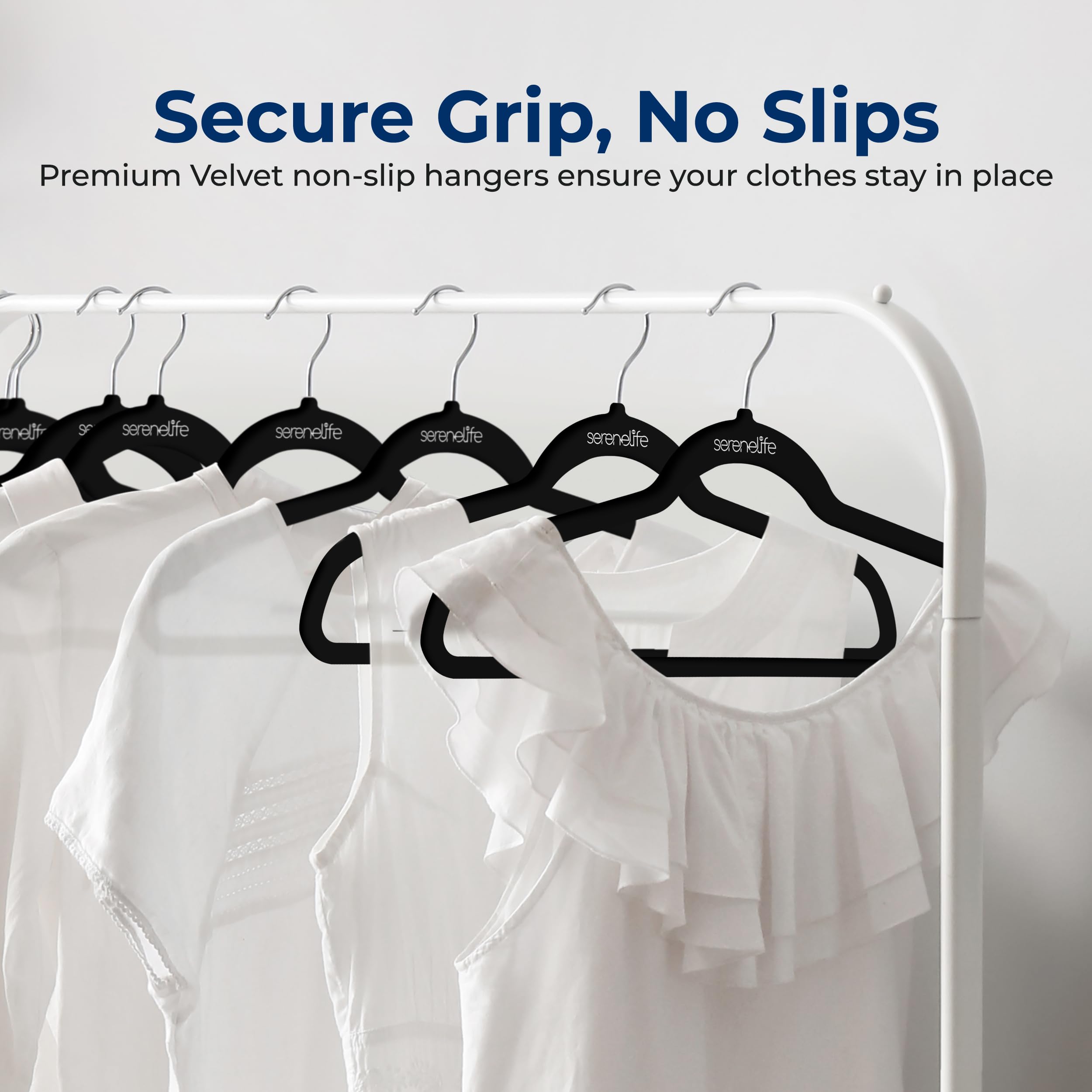 SereneLife 360° chrome hook enables easy access from any side.