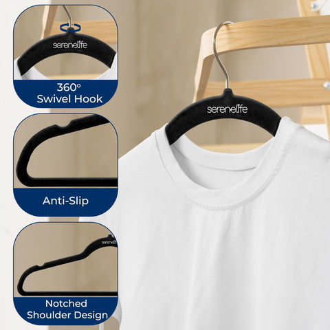 SereneLife durable ABS frame supports coats up to 10 lbs.