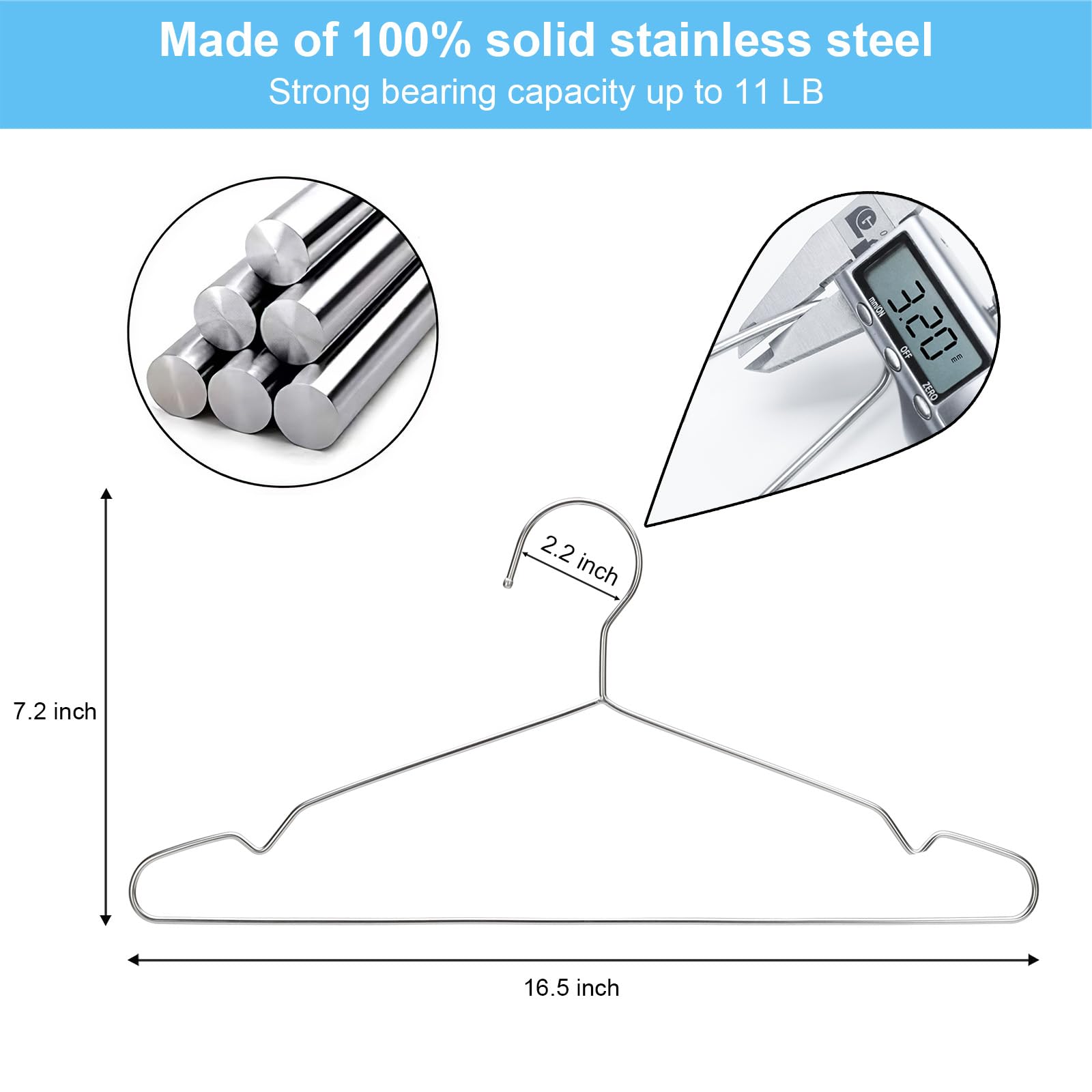 Seropy heavy-duty steel hanger resists bending and wear.
