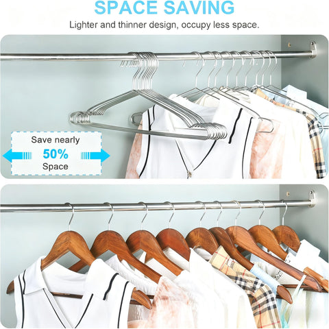 Seropy hanger with smooth edge to protect fabrics.