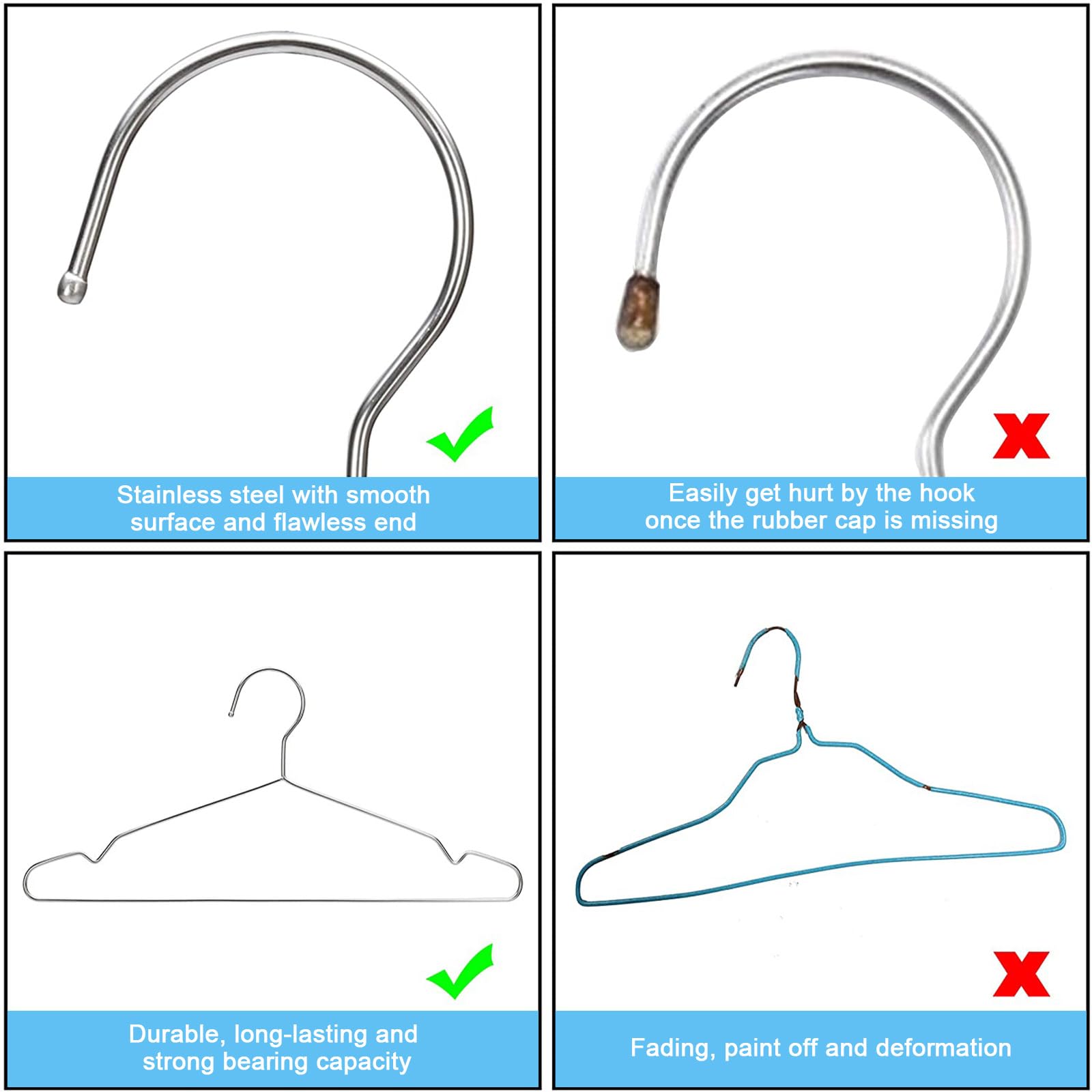 Seropy 50-pack bulk hangers for shared wardrobes