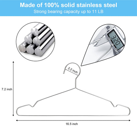 Seropy heavy-duty metal hanger supports bulky fabrics and coats