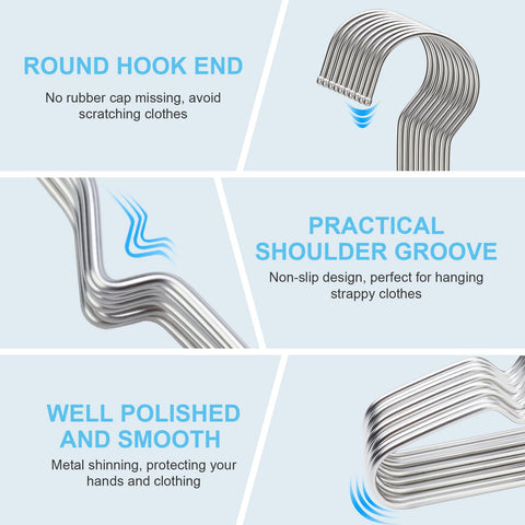 Seropy hanger with non-slip grooves secures garments in place
