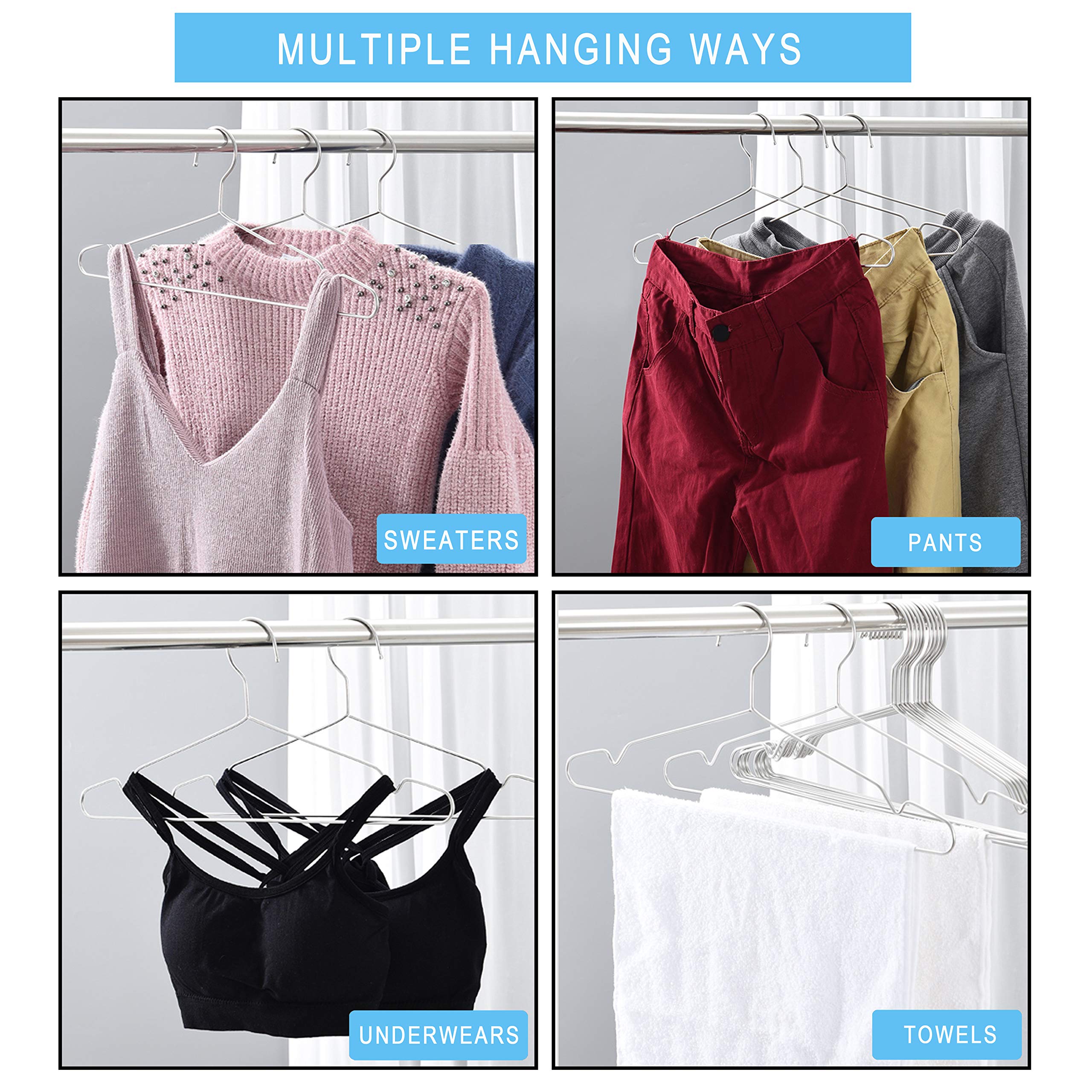 Seropy non-slip grooves keep shirts and camisoles securely in place.