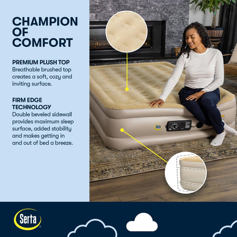 Serta 35-coil system provides firm yet supportive comfort.