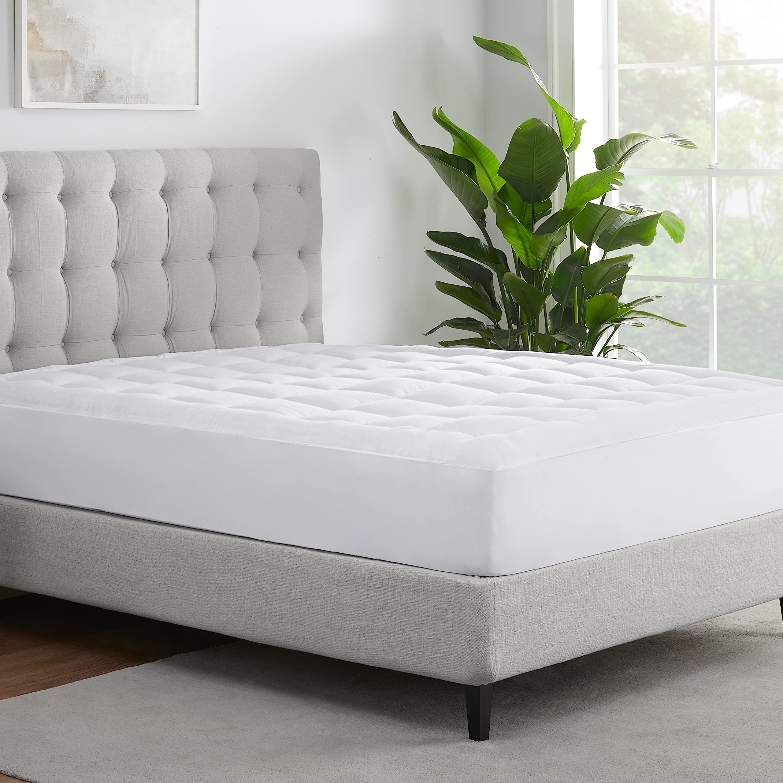 Serta ComfortSure dobby cotton texture detail emphasizes breathable softness.