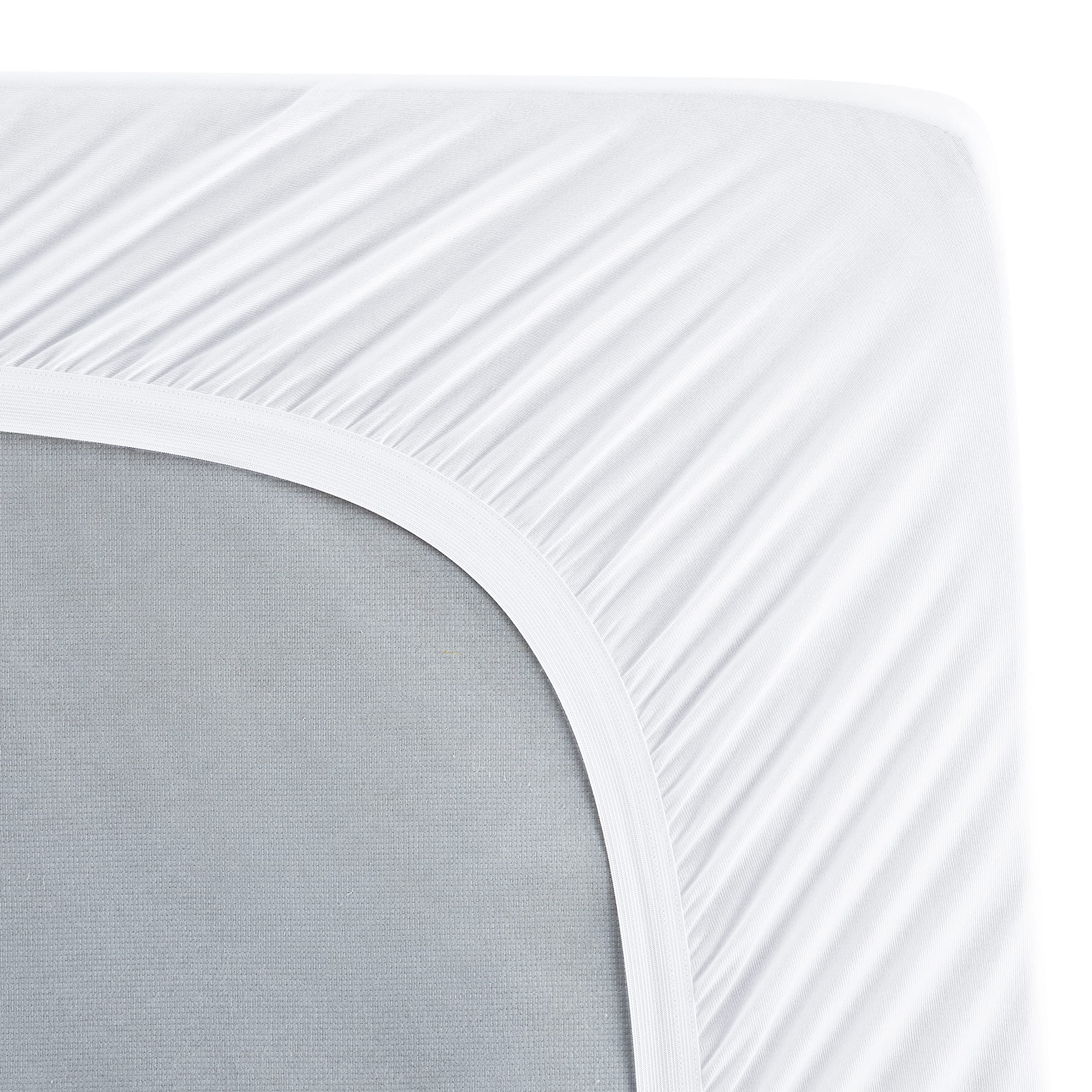 Serta ComfortSure white quilted top offers plush surface and protection.