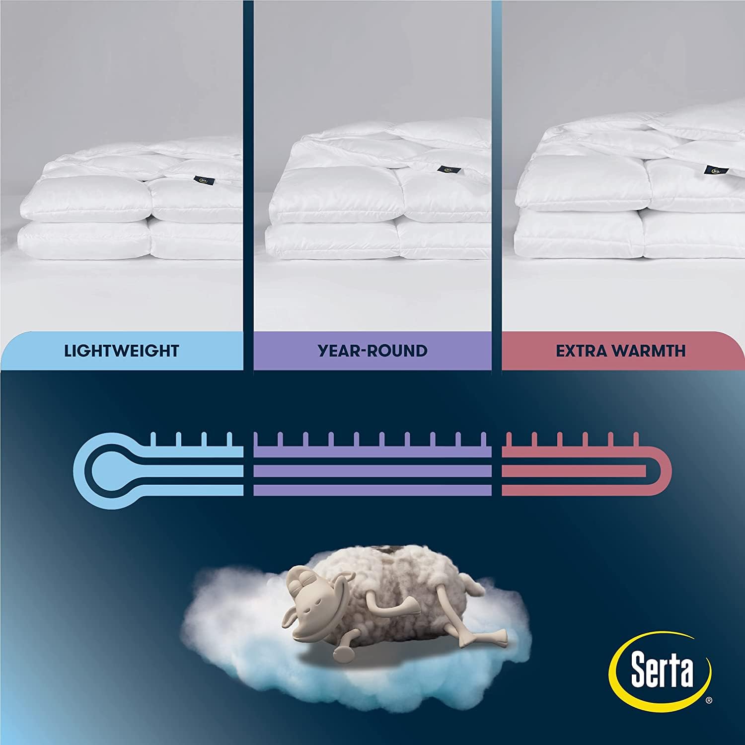 Allergen barrier weaving in Serta Down Illusion helps reduce dust and allergens