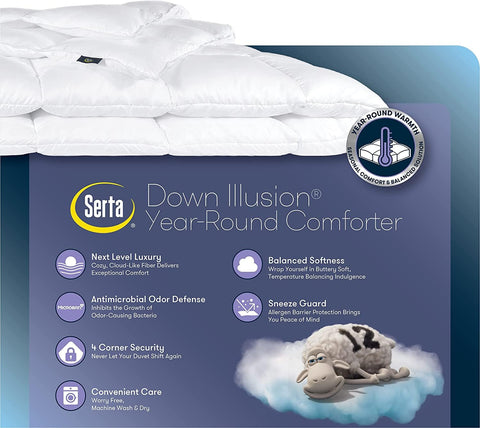 Corner loops secure duvet cover for uninterrupted sleep through the night