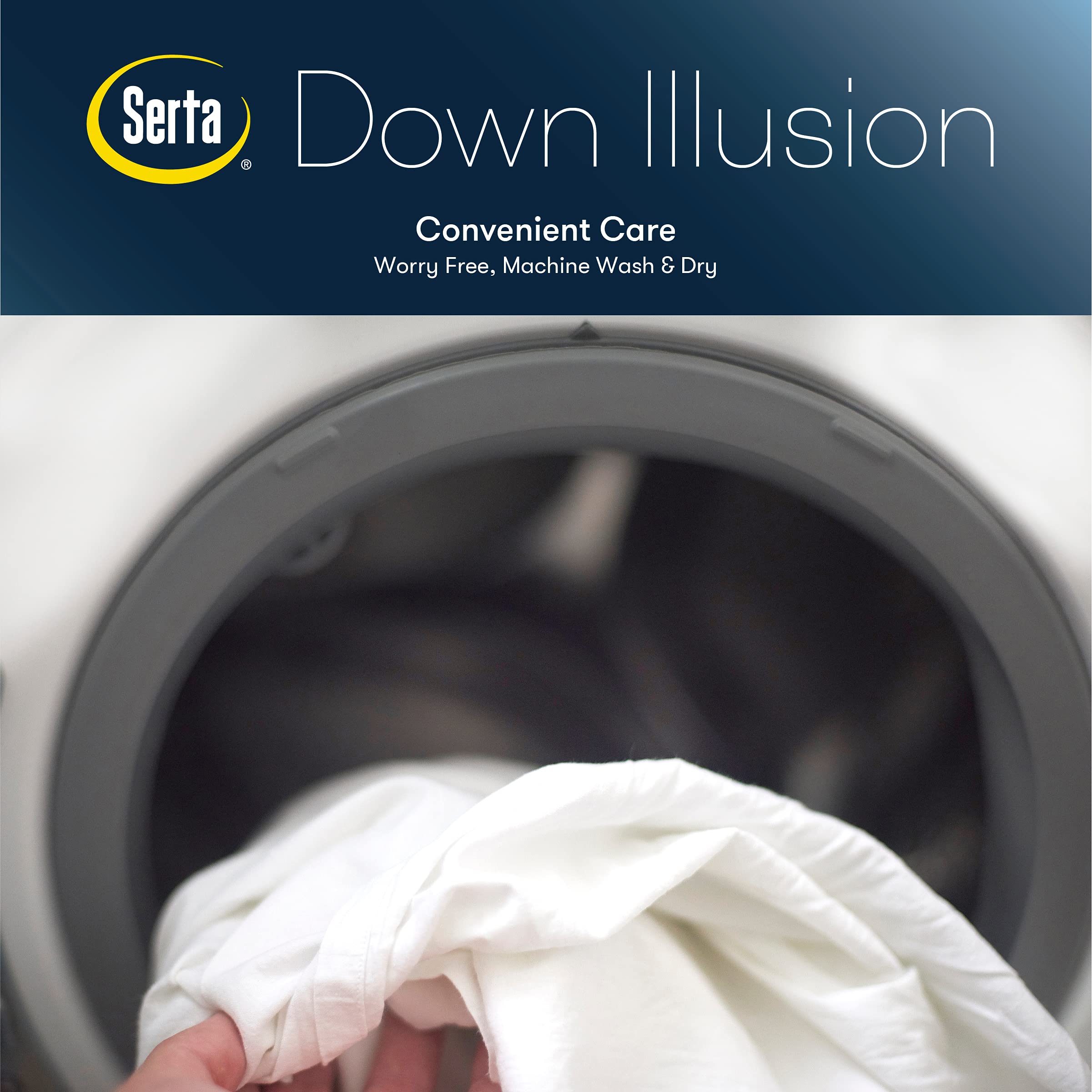 Machine washable Serta Down Illusion bedding for easy care after everyday life