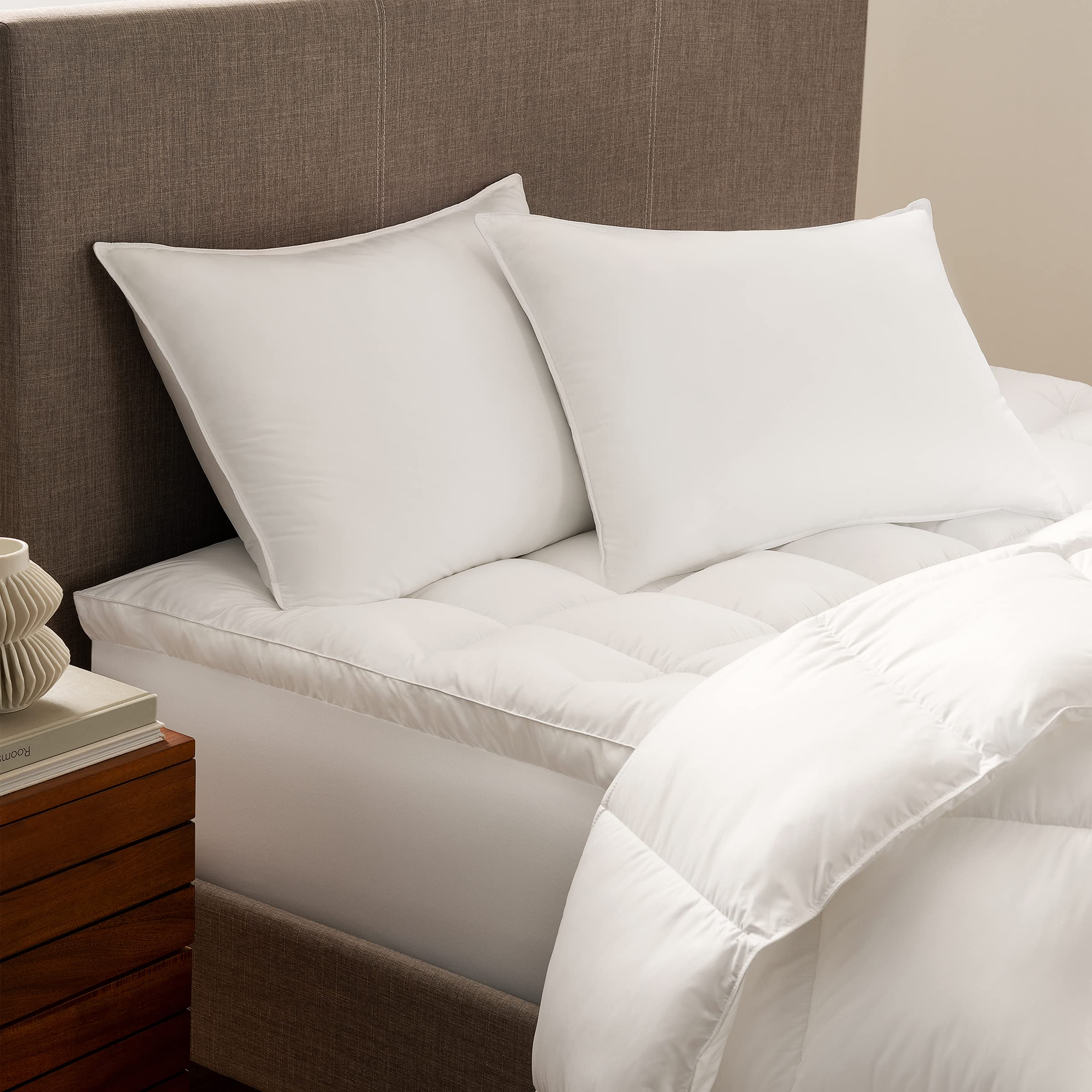 Serta Down Illusion pillow neck cradle view highlighting neck support