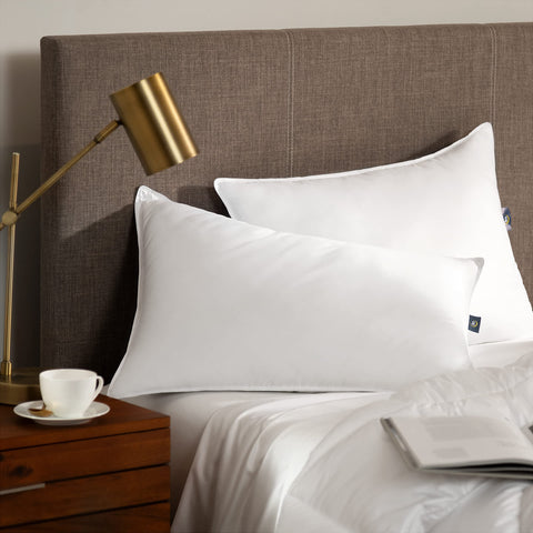 Serta Down Illusion king pillow 2-pack front view with plush fill for all-position support