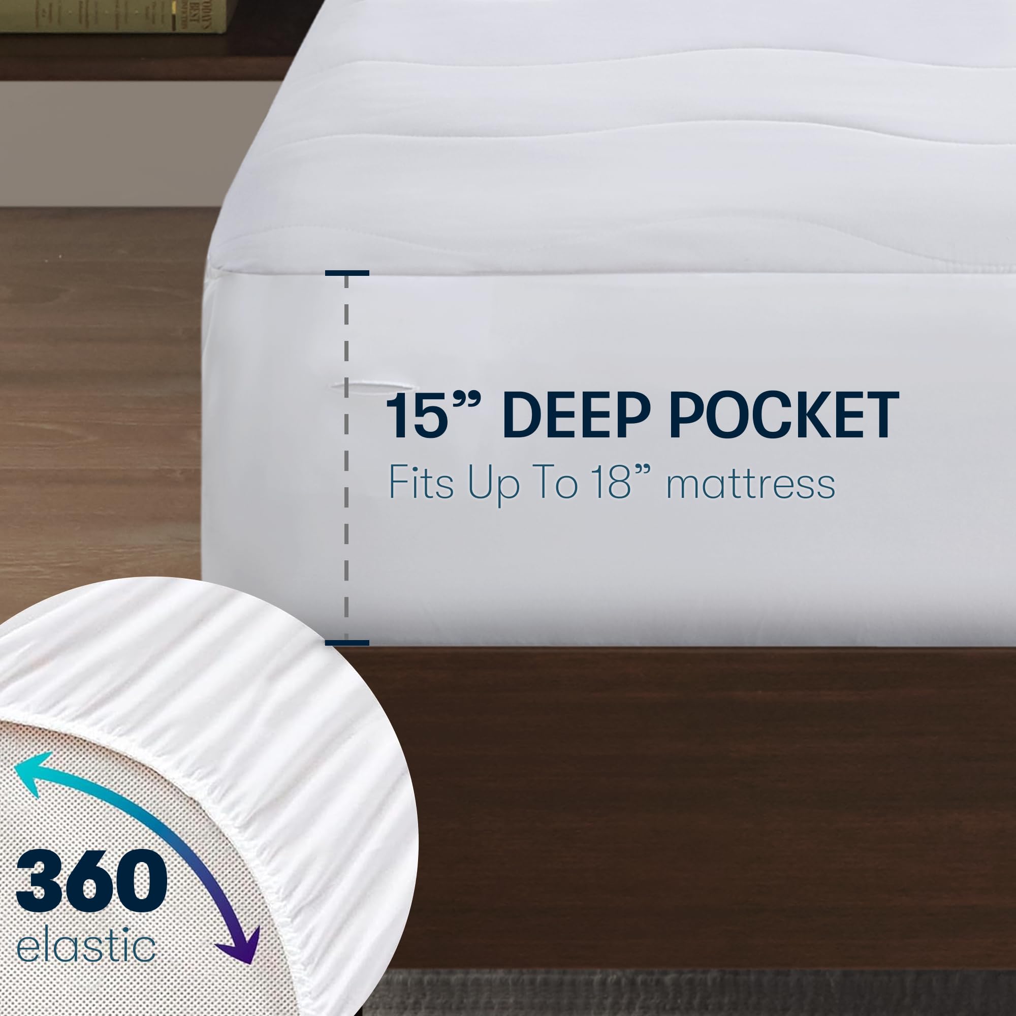 Serta Fila heated mattress pad king deep pocket design fits up to 18 inches