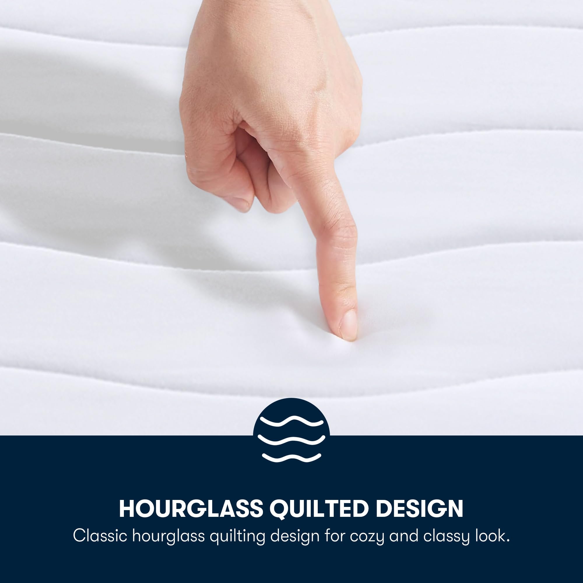 Serta Fila safety-certified mattress pad with 10 heat settings for comfortable evenings