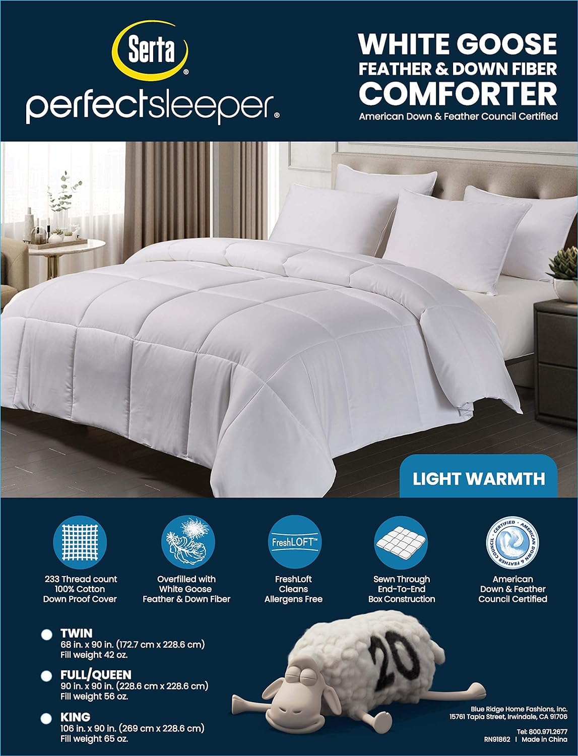 Serta all-season warmth option ideal for cooler weather and energy savings