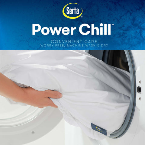 Serta Power Chill machine washable mattress protector for easy care