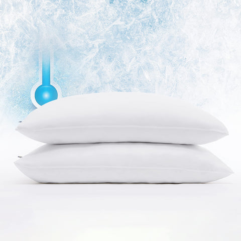 Serta Power Chill king pillow protector front view with cooling knit fabric for cooler sleep.