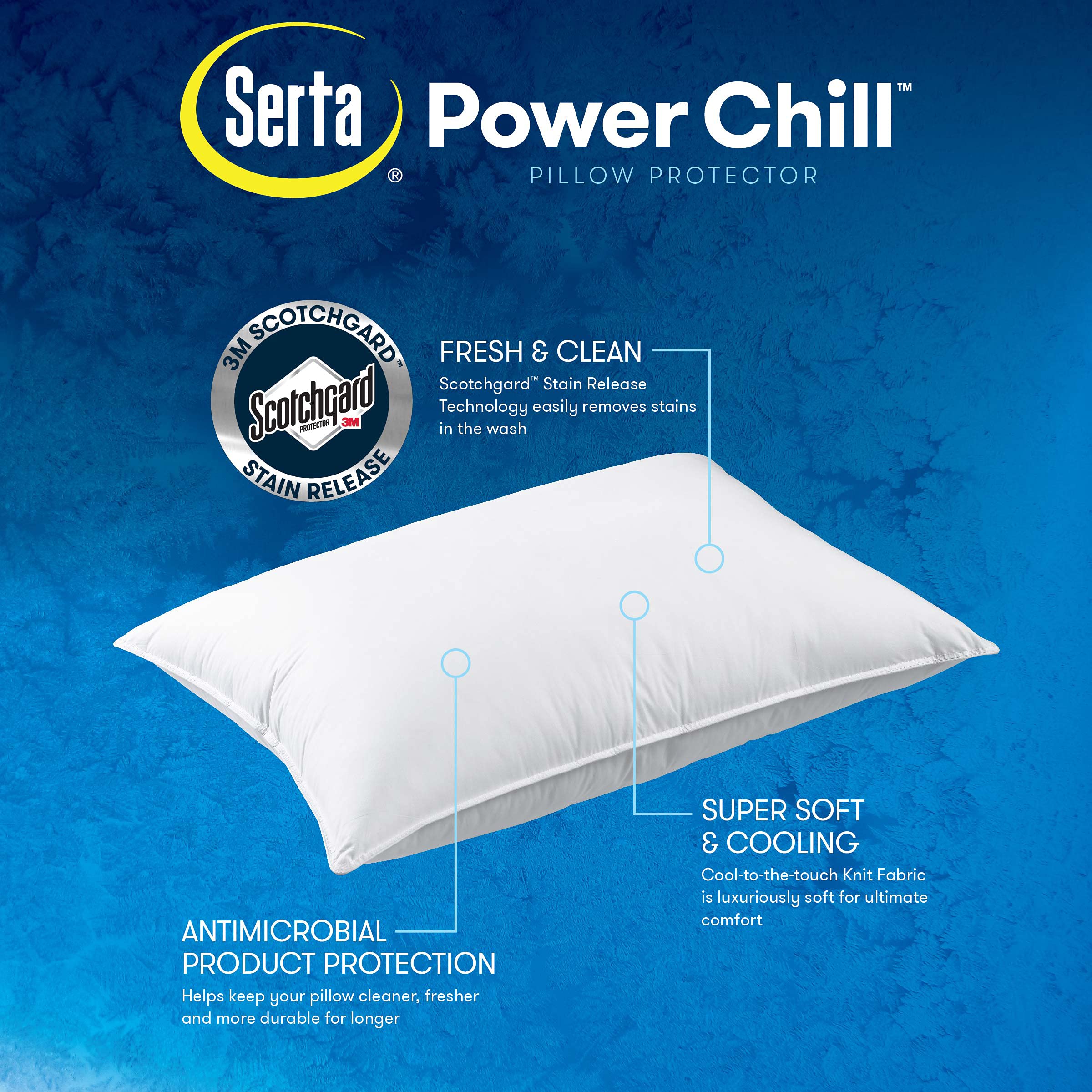 Serta Power Chill two-pack packing image illustrating value and convenience.