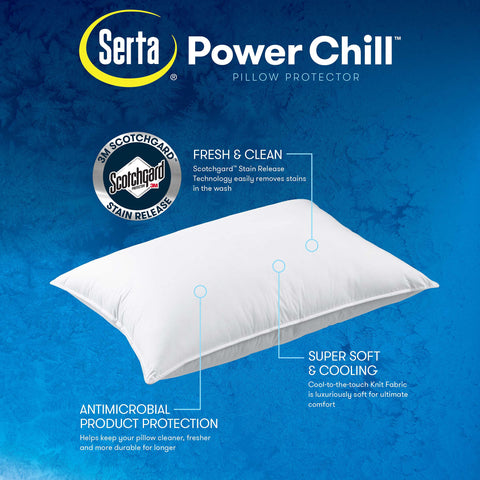 Serta Power Chill two-pack packing image illustrating value and convenience.