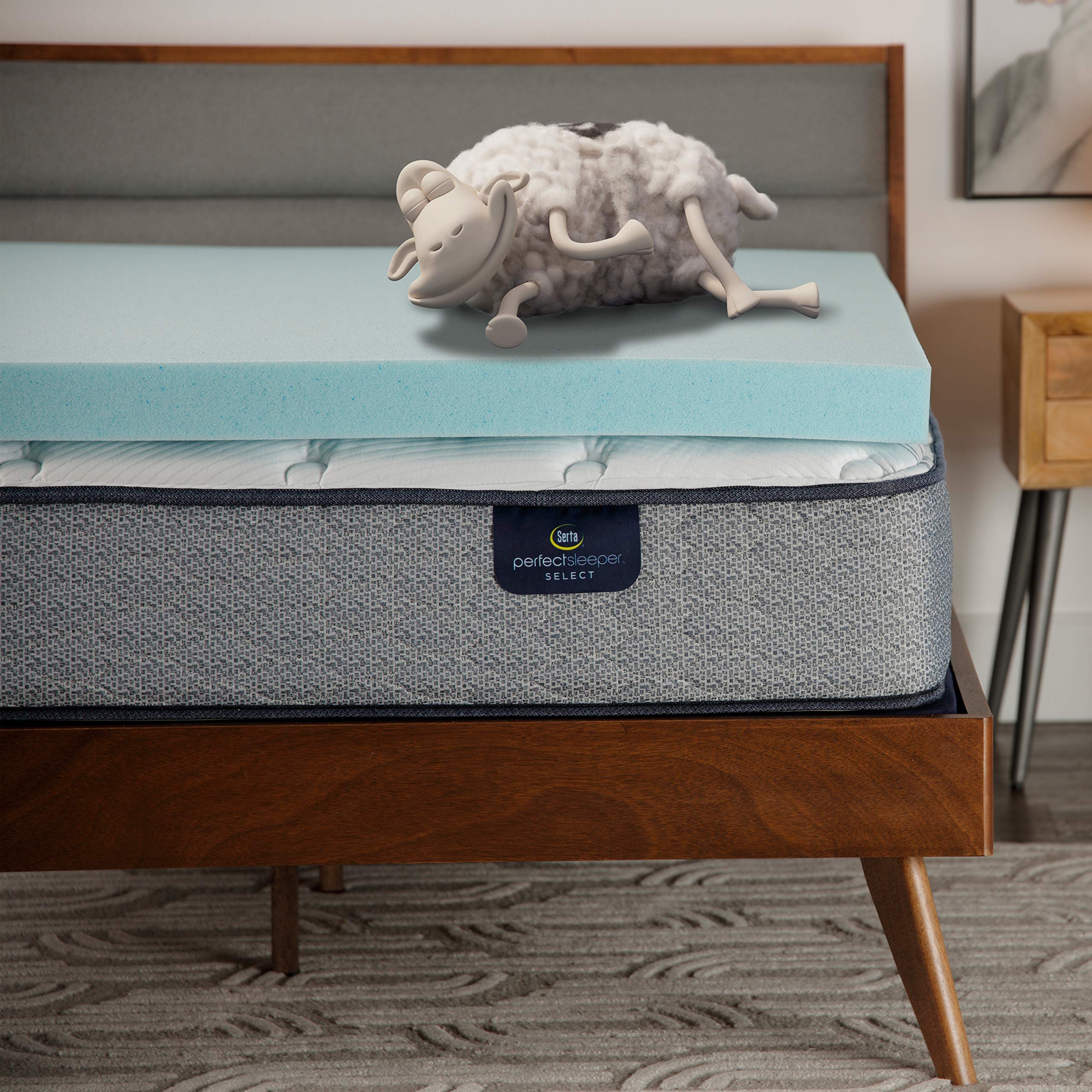 Serta ThermaGel cooling topper on dorm bed for cooler nights
