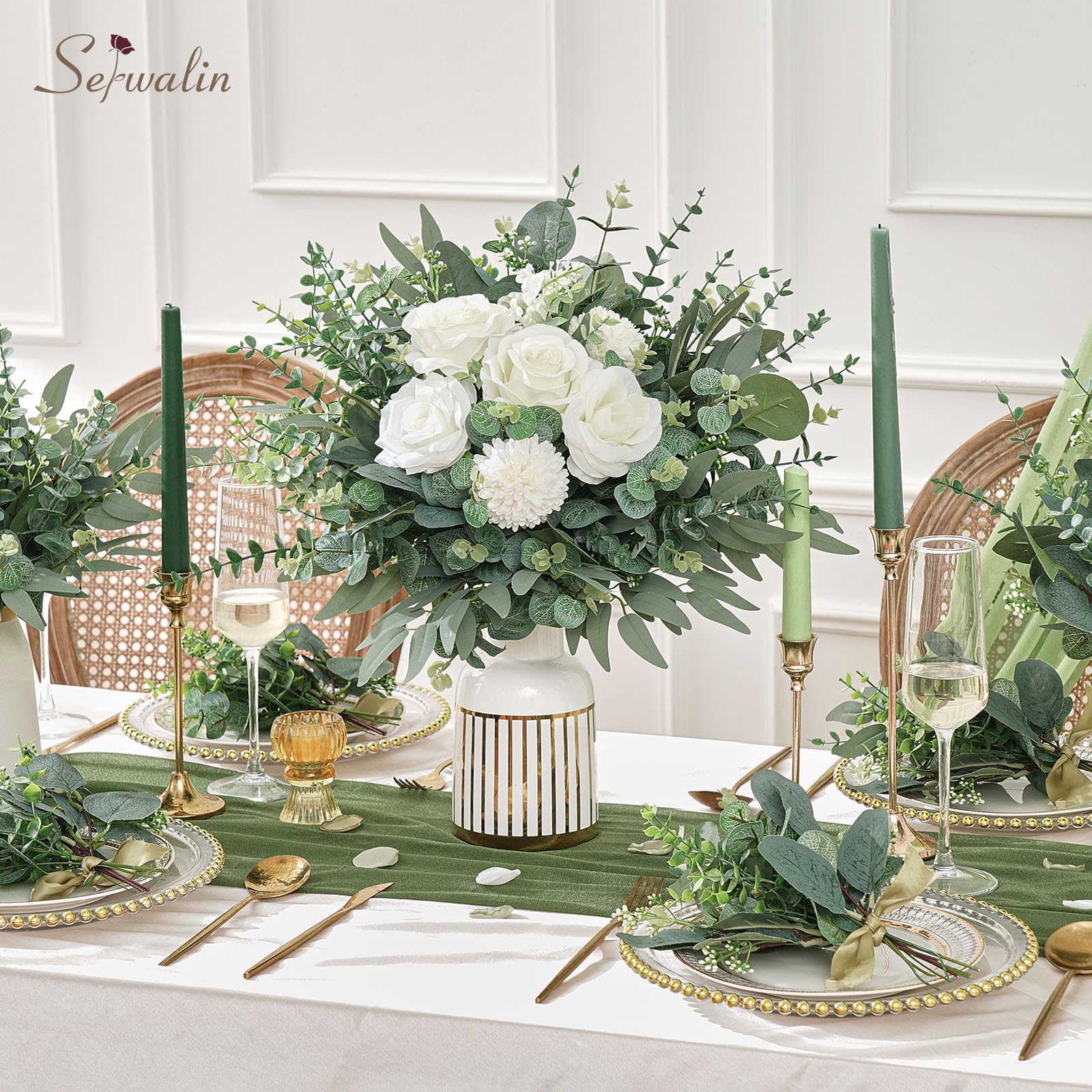 Serwalin centerpiece-ready stems for dining tables and parties